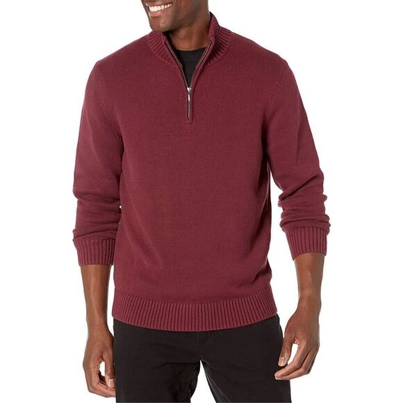 NEW Goodthreads Men's Soft Cotton Quarter-Zip Sweater XL - Picture 1 of 6